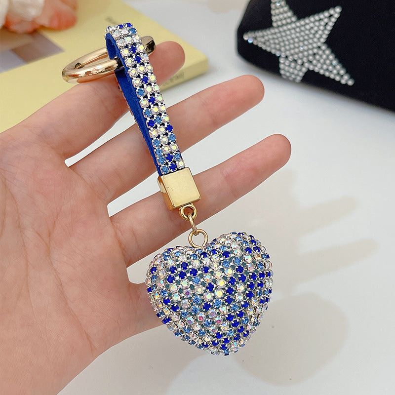 Wholesale Zinc Alloy Diamond Heart Keychain